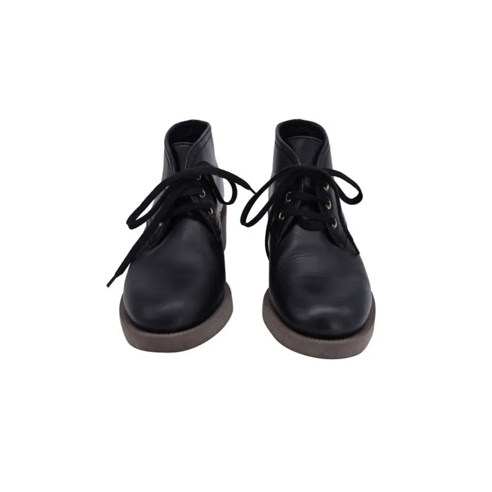 Reposhing - CHANEL Black Ankle Boots with Gold Accents - Picture 2 of 8